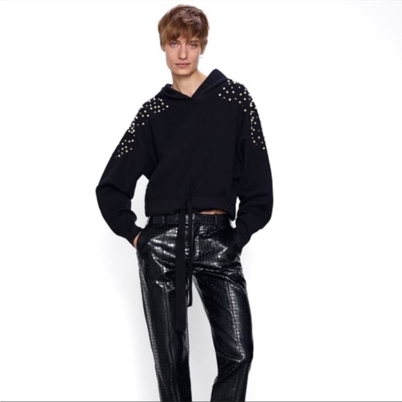 Zara Pearl + Spike Hoodie🖤 - Picture 1 of 8